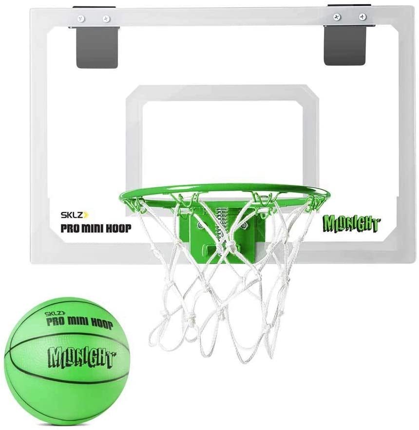 Alomejor Mini Indoor Basketball Hanging Mini Basketball Netball Hoop Set with Ball and Pump For Office Game Children Kids Game